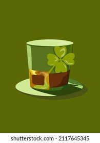 Green leprechaun hat with plaque for Irish St. Patrick's Day.