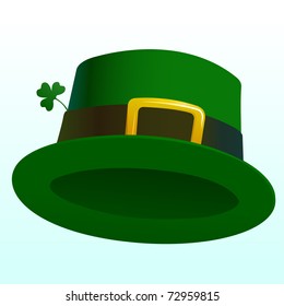 green leprechaun's hat with clover