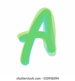 green letter "A"