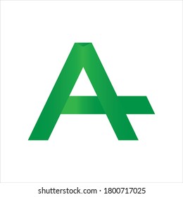Green A Letter art Logo Images Stock Vector for any Business Company copy