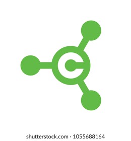 Green Letter C Hub Logo or Icon