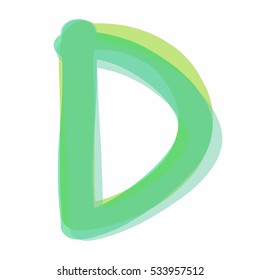 green letter "D"