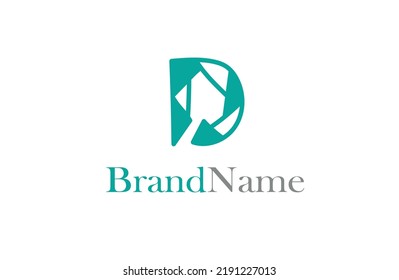Green Letter d Logo Design.
