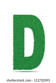 Green letter D. Vector