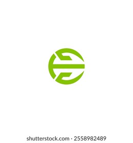 A green letter "E" logo with a circular design, suggesting a connection between the letter and a global or continuous concept