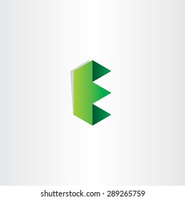 green letter e vector logotype design 