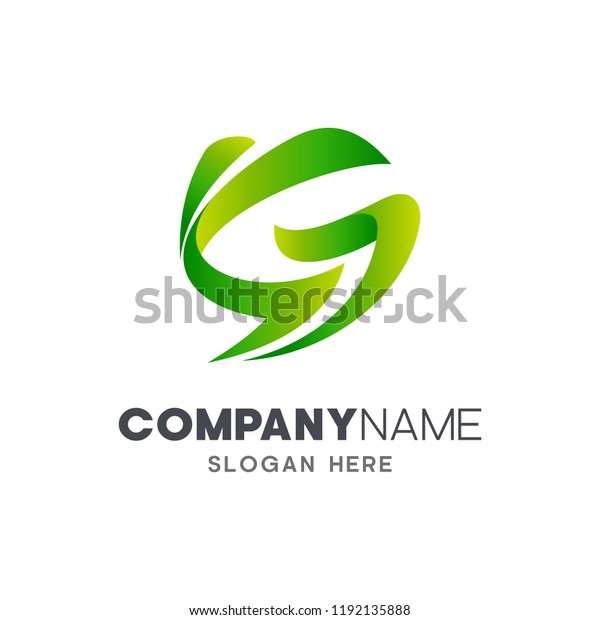 Green Letter G Logo Design Stock Vector Royalty Free