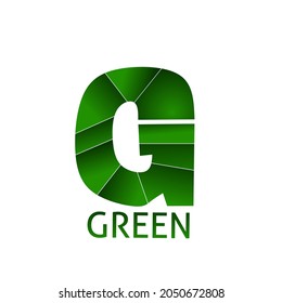 green letter G logo, simple letter icon