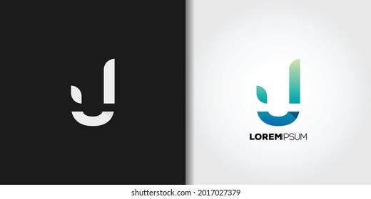 conjunto de vectores de la plantilla de logotipo j de letra verde