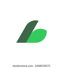 green letter l logo leaf ecology symbol vector design