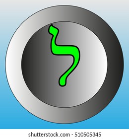 Green letter lamed