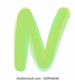 green letter "N"