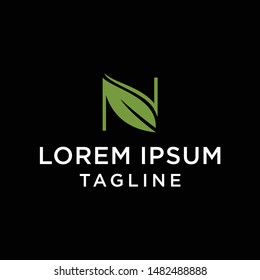 Green Letter N With Leaf Logo