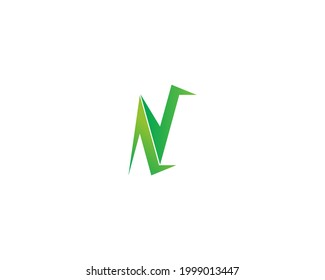 diseño de icono de diseño de logotipo para vector verde y letra N