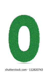 Green letter O. Vector