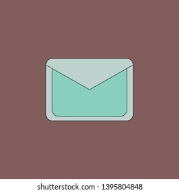 Green letter on brown background