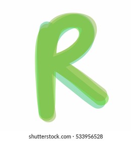 green letter "R"