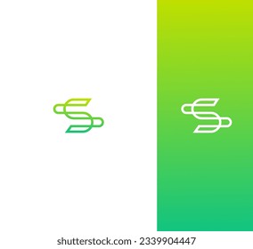 Green Letter S logo icon design template elements.