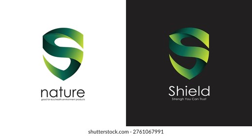 Green Letter S logo Vector illustration for nature or eco friendly brandings