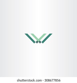 green letter w and v logo symbol