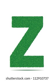 Green letter Z. Vector