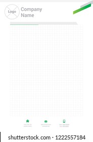 green letterhead design