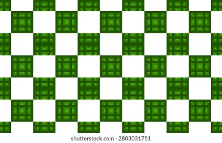 green libe checkerboard, abstract background with squares grid cross strip seamless repeat pattern, replete patter image design for fabric printing or wallpaper or wrap package print