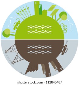Green life against pollution