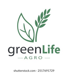 Green life  agriculture Beautiful  logo