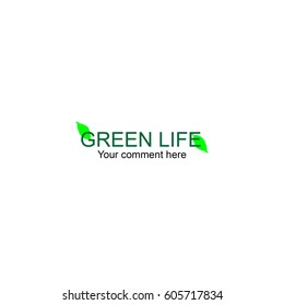 Green life flat icon