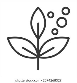 Green Life Icon Vector Illustration Outline