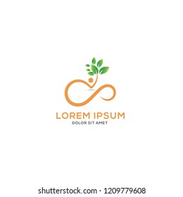 Green life logo template