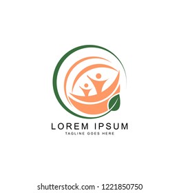 green and life logo template