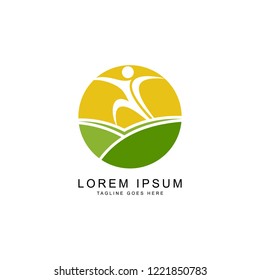 green and life logo template