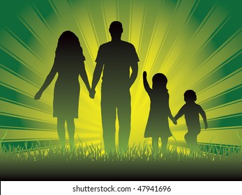Green life. Vector illustration