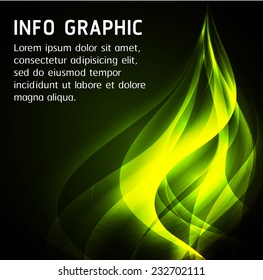 green Light Abstract Technology background for computer graphic website internet and business. text box. Brochure. card. wave. 