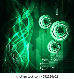 green Light Abstract Technology background set for computer graphic website internet and business