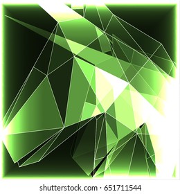 green light abstract unicorn background Template vector illustration isolated on grey background. High quality trendy imagination fantasy idea dream world origami envision prefigure mobile app web 
