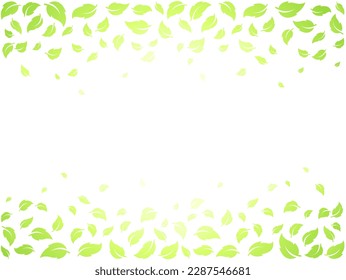 Green light background with leaves icon silhouette