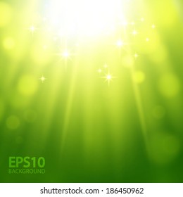green light bokeh background