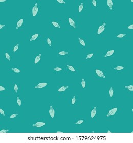 Green Light bulb with concept of idea icon isolated seamless pattern on green background. Energy and idea symbol. Inspiration concept.  Vector Illustration