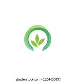 green light bulb leaf symbol logo vector.  Logo of green energy. Stylized eco logo biofuel. Renewable green energy logo - Vector