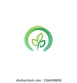 green light bulb leaf symbol logo vector.  Logo of green energy. Stylized eco logo biofuel. Renewable green energy logo - Vector