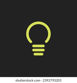 Green light bulb logo with blank background
