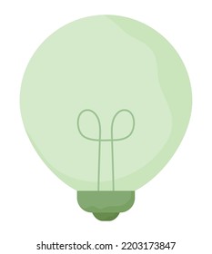 bombilla verde sobre blanco