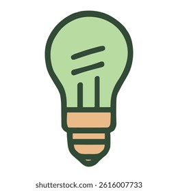 green light bulb symbolizing energy efficiency and sustainable innovation