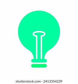 Ilustración de vectores de bombilla de luz verde