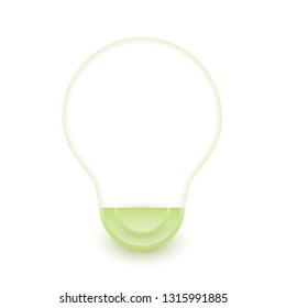 Green Light bulbs. Minimal concept idea.