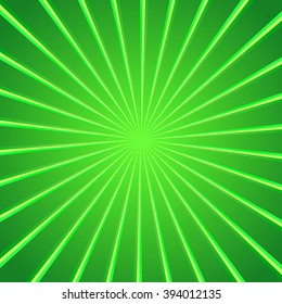 Green light burst with shiny light background