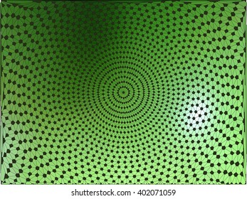 Green light circle polygon background